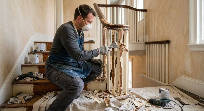 Banister Paint Stripping Service